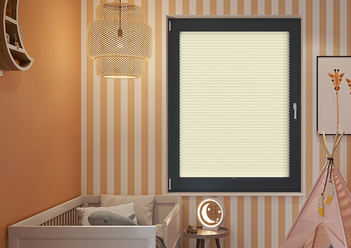Solaris, Creme - Stick Fit Pleated Blind - Image 6